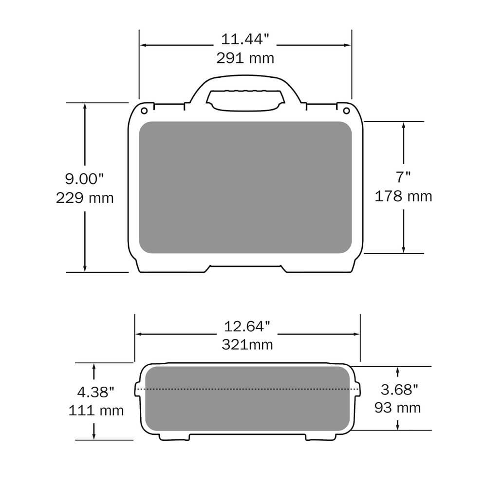 Nanuk Media 909 For DJI™ Osmo Action Case Dimensions