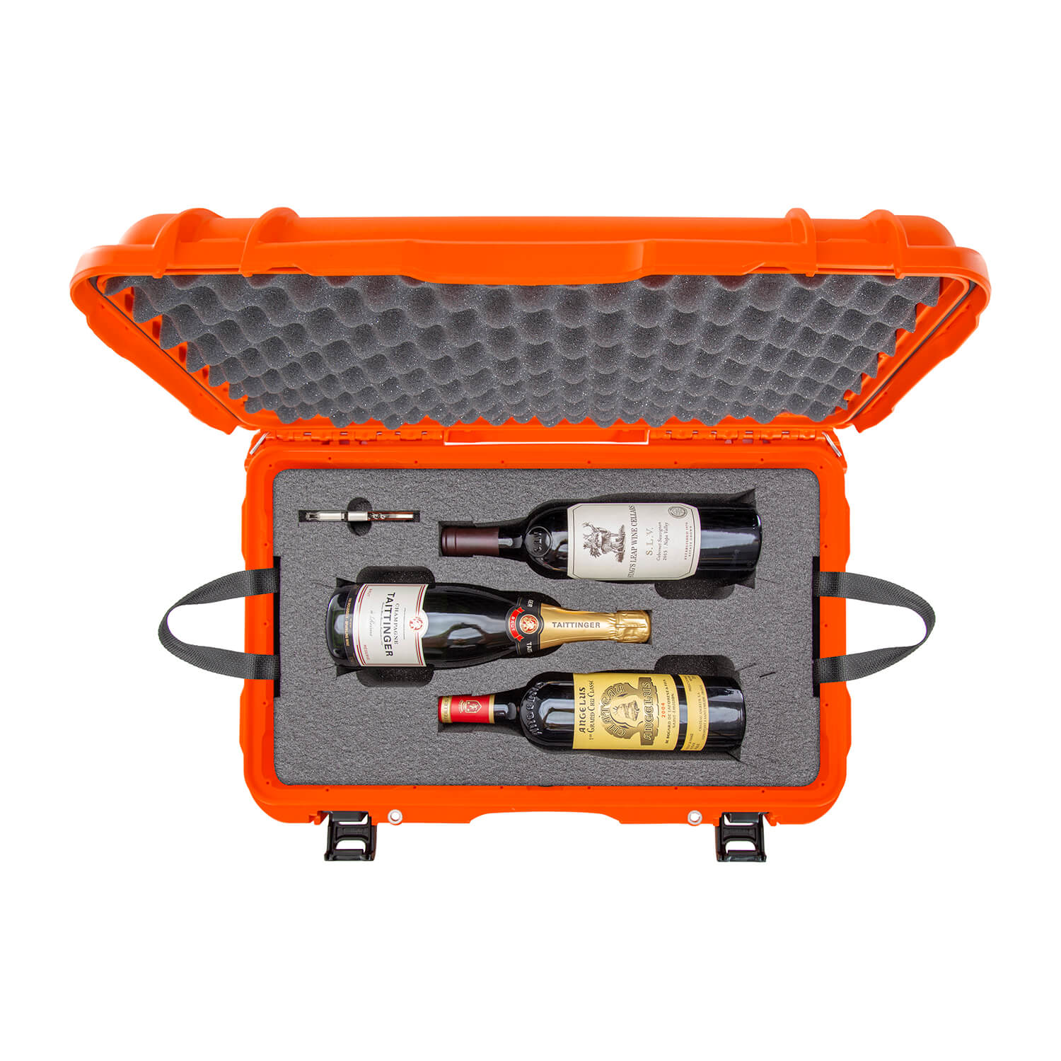NANUK 938 6 Wine Bottle Case Open Empty orange