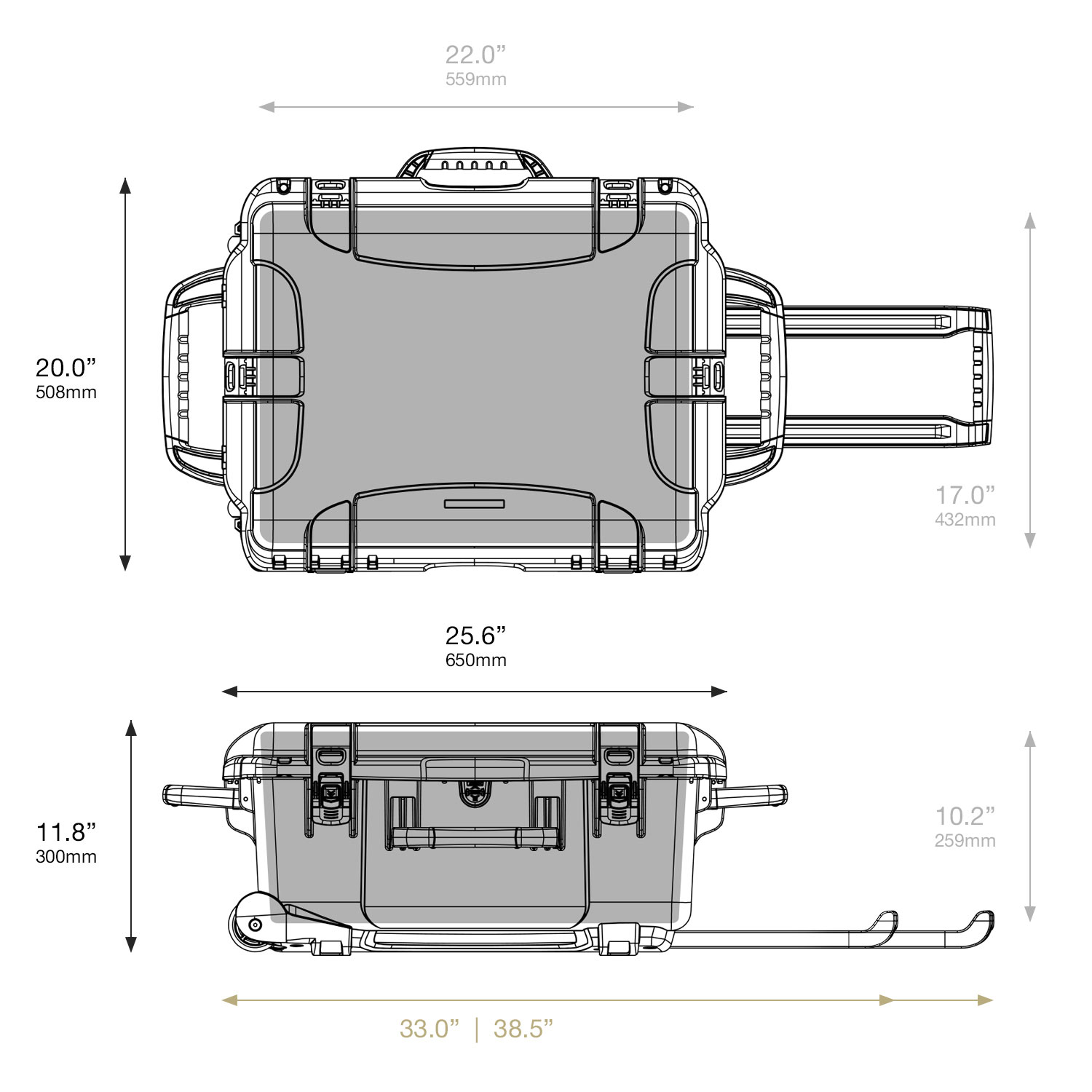 Nanuk 955 Dimensions