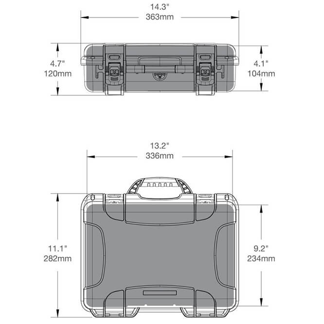 Nanuk Media 910 DJI Mavic Mini 2 Fly More More Dimensions