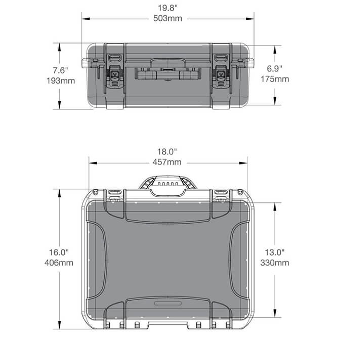 Nanuk Media 930 Matrice 200 Battery Case Dimensions